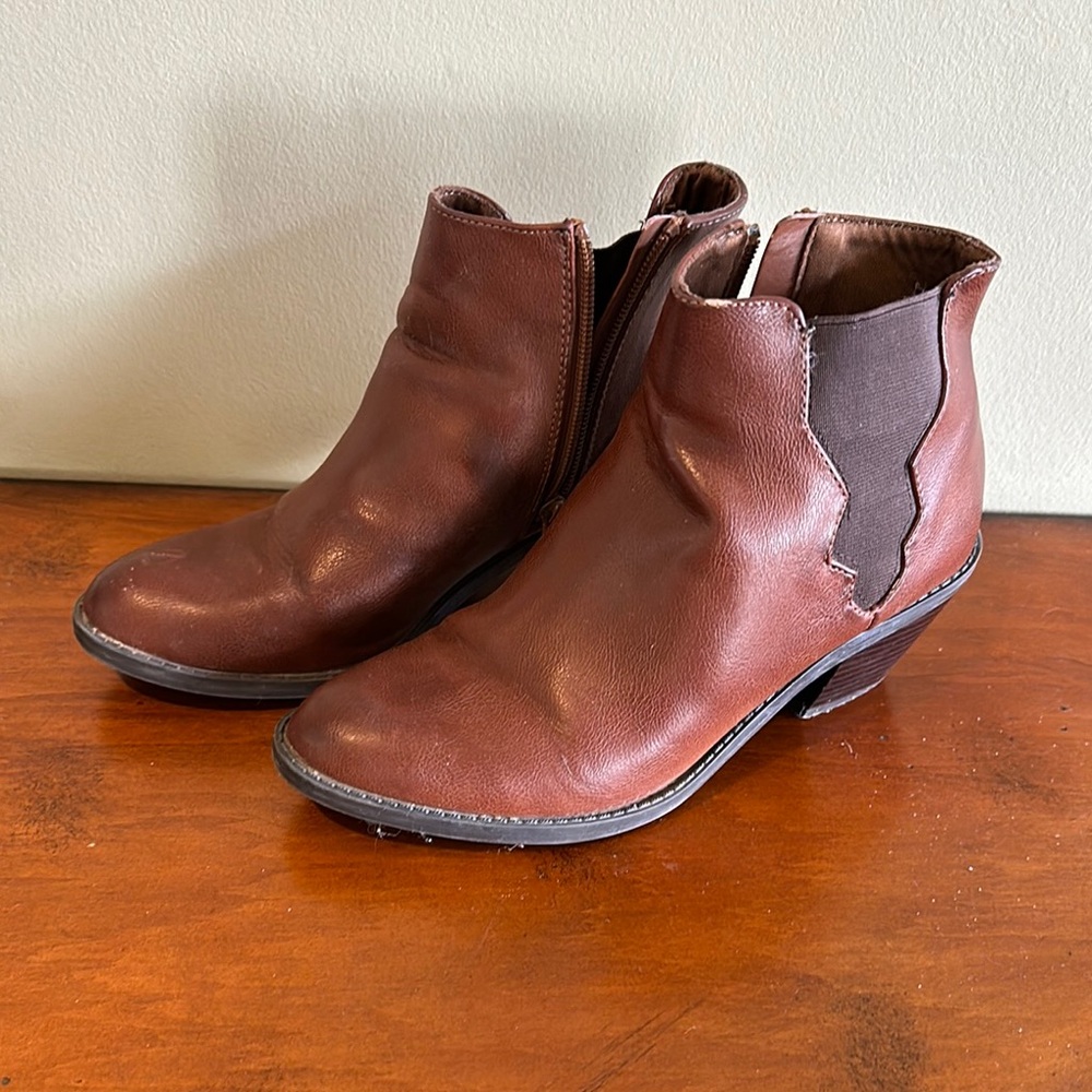 Brown Leather Ankle Boots